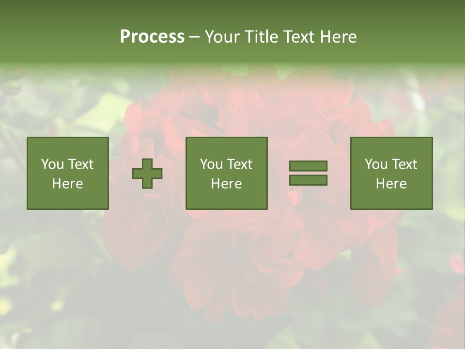 Red Hanging Geranium PowerPoint Template