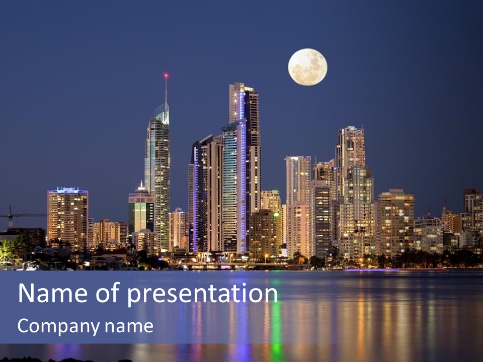 Tower Residential Skyline PowerPoint Template