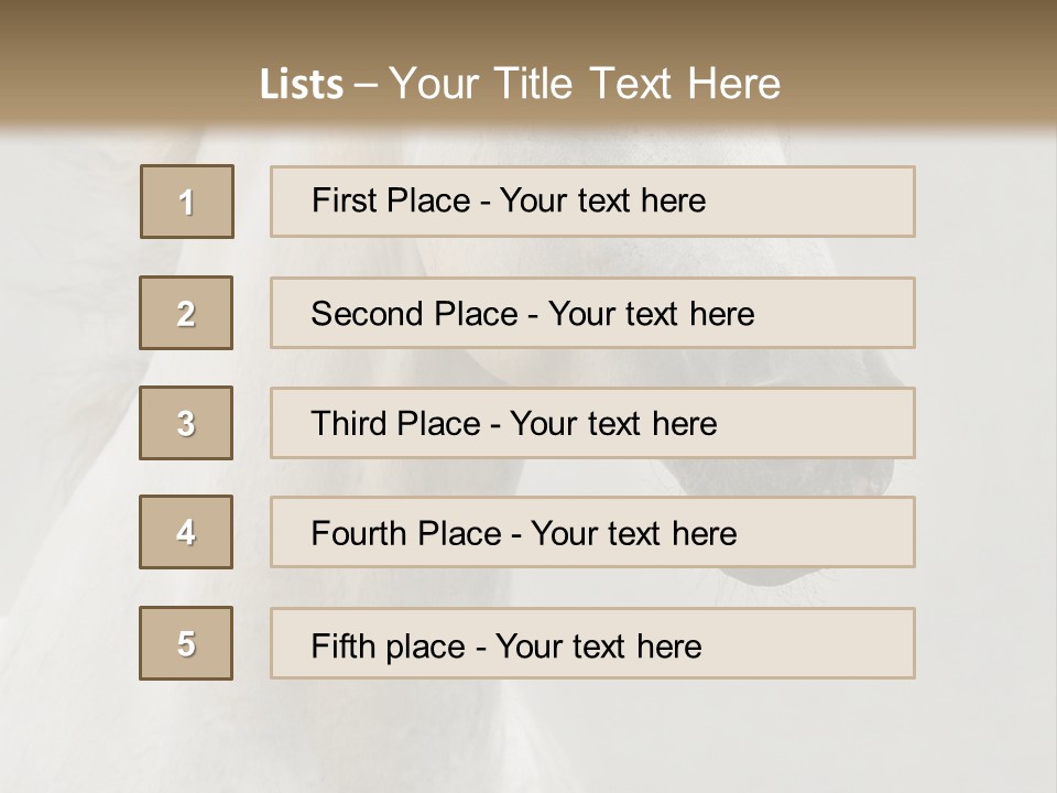 Animal Domestic Thoroughbred PowerPoint Template