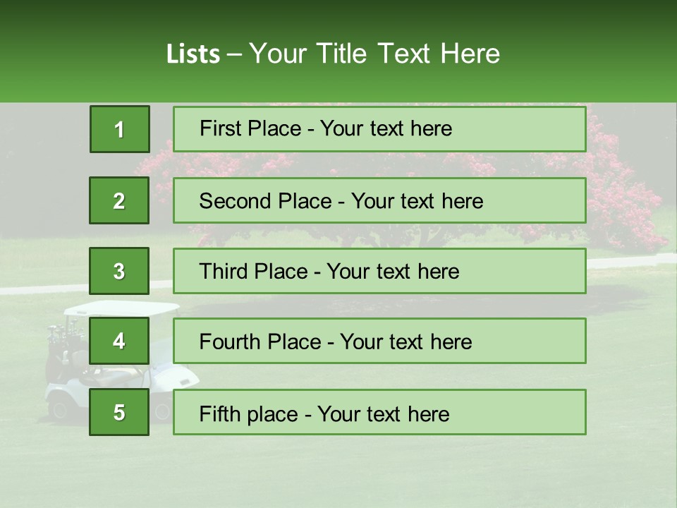 Golf Peace Club PowerPoint Template