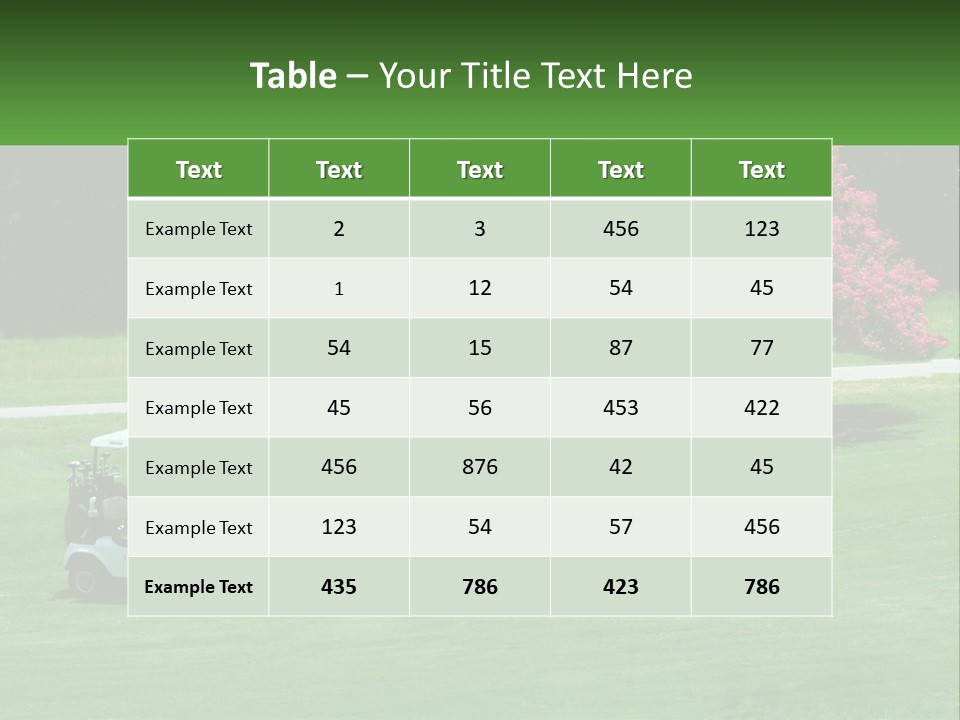 Golf Peace Club PowerPoint Template