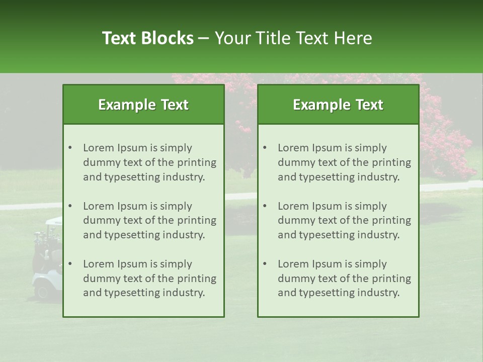 Golf Peace Club PowerPoint Template