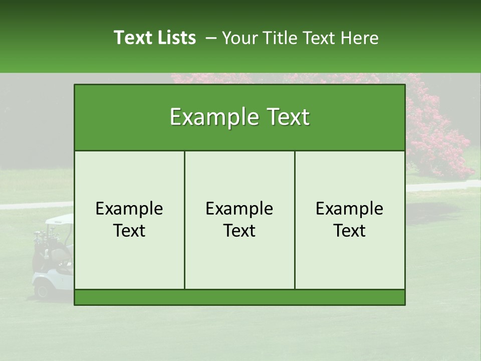 Golf Peace Club PowerPoint Template