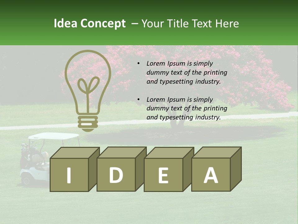 Golf Peace Club PowerPoint Template