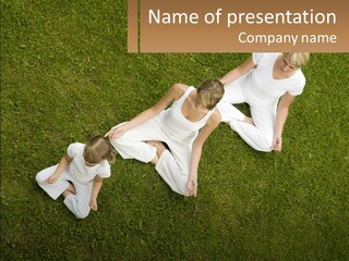 Woman Relaxation Person PowerPoint Template