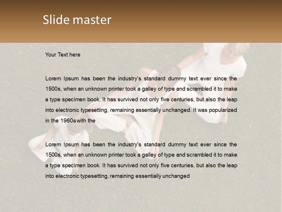 Woman Relaxation Person PowerPoint Template