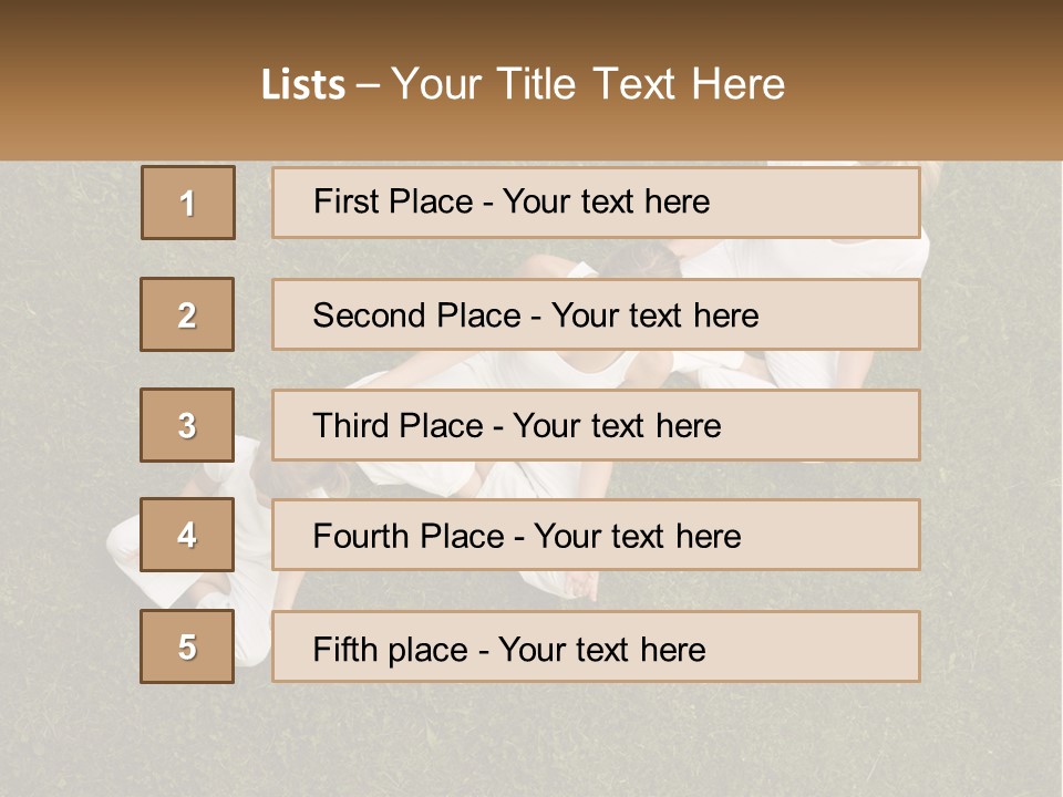 Woman Relaxation Person PowerPoint Template