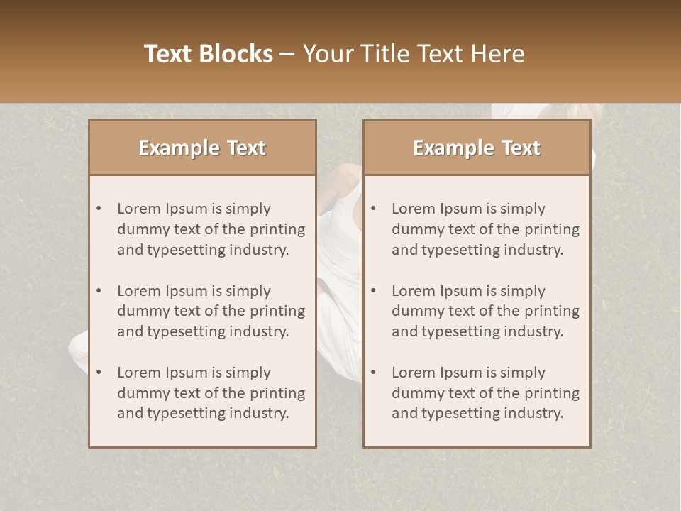 Woman Relaxation Person PowerPoint Template
