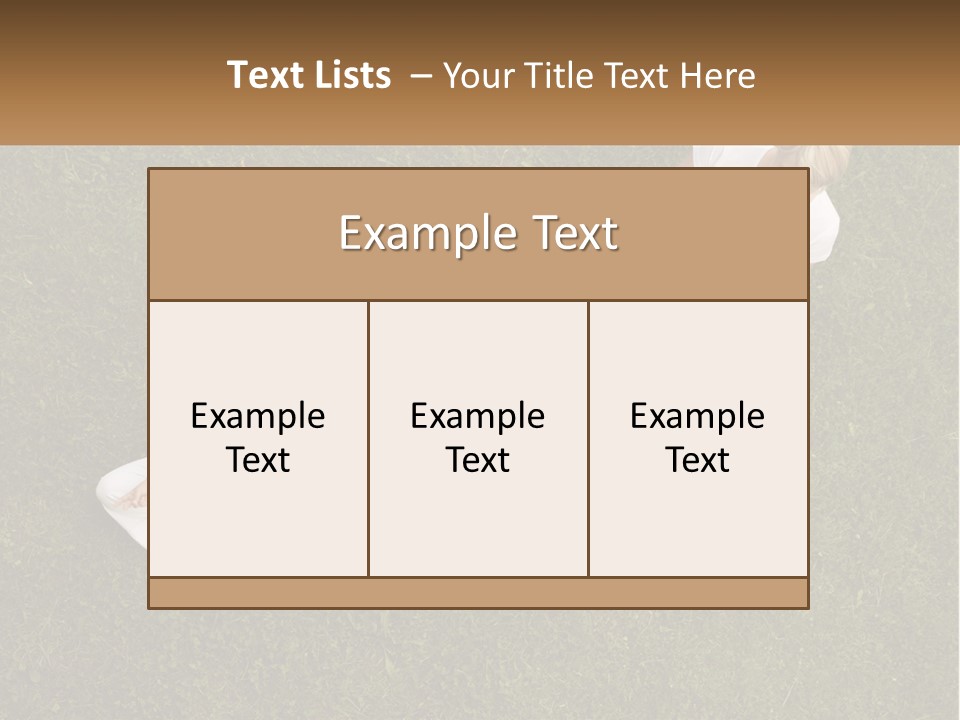 Woman Relaxation Person PowerPoint Template