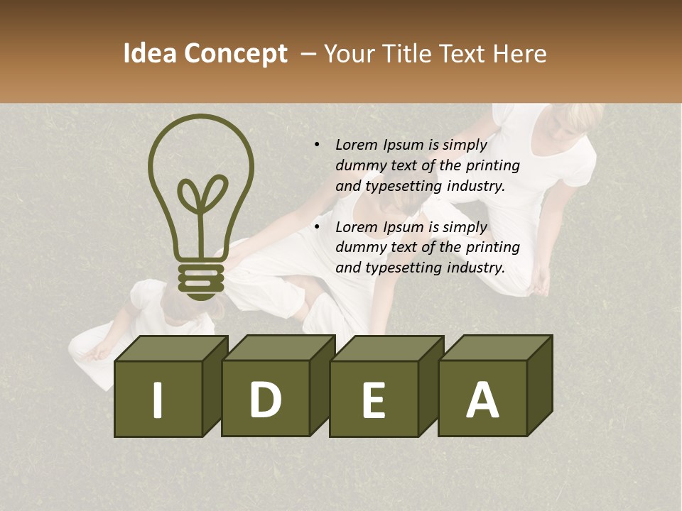 Woman Relaxation Person PowerPoint Template