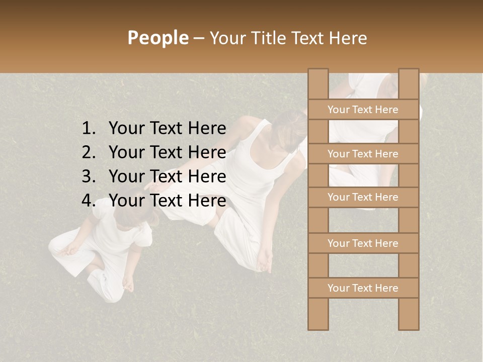 Woman Relaxation Person PowerPoint Template