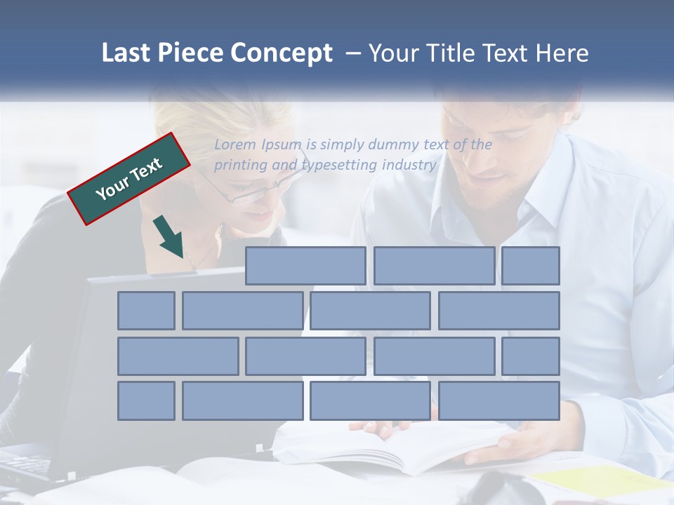 A Man And Woman Looking At A Laptop Screen PowerPoint Template