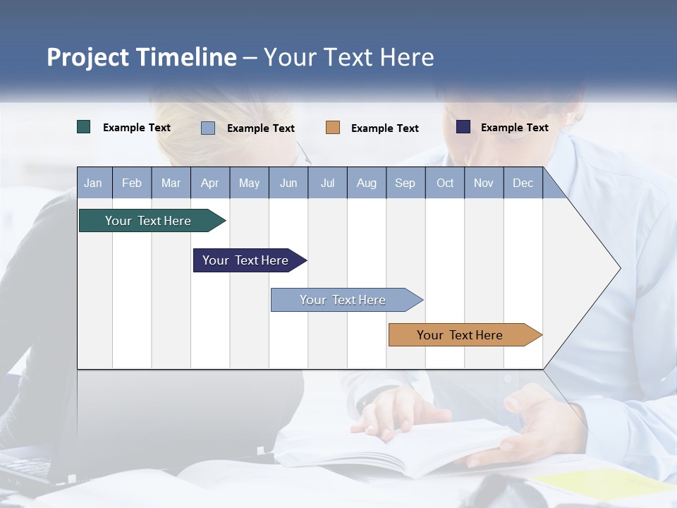A Man And Woman Looking At A Laptop Screen PowerPoint Template