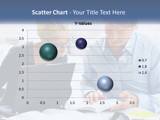 A Man And Woman Looking At A Laptop Screen PowerPoint Template