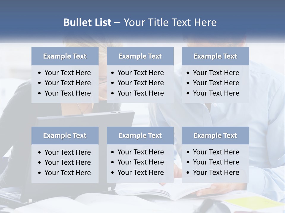 A Man And Woman Looking At A Laptop Screen PowerPoint Template
