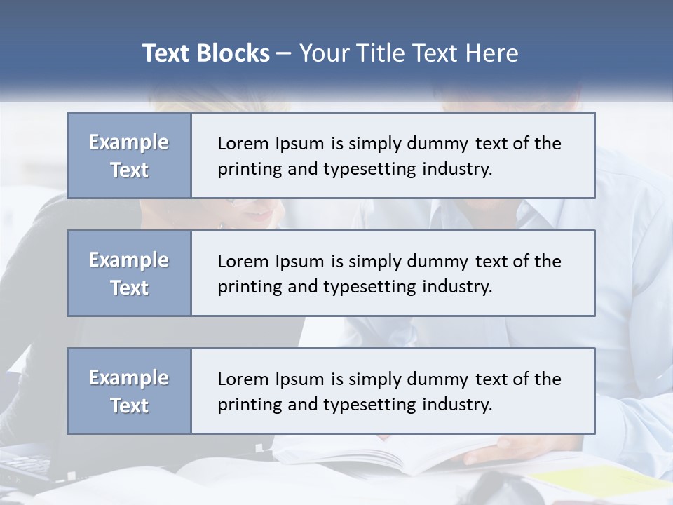 A Man And Woman Looking At A Laptop Screen PowerPoint Template