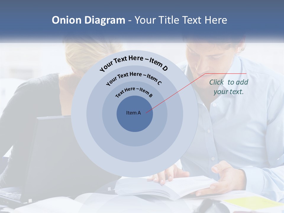 A Man And Woman Looking At A Laptop Screen PowerPoint Template