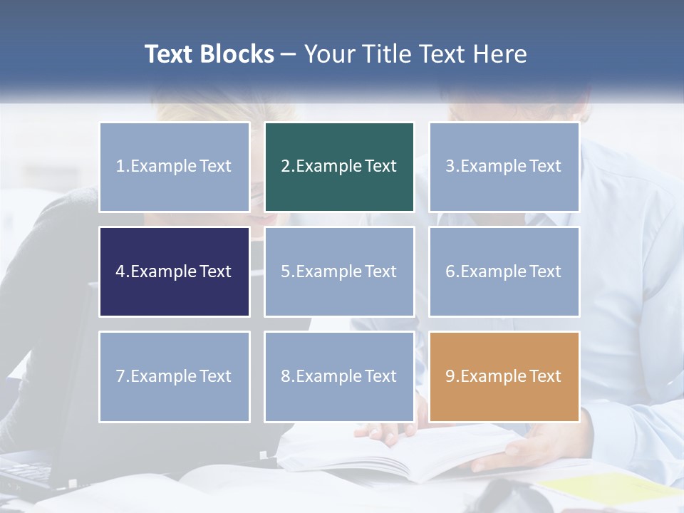 A Man And Woman Looking At A Laptop Screen PowerPoint Template