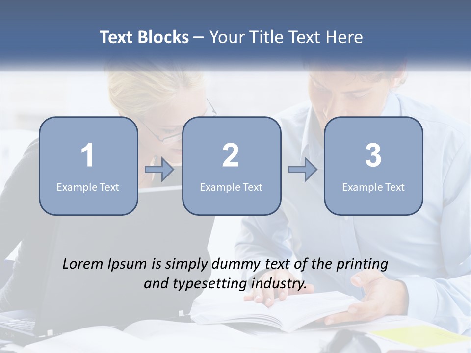 A Man And Woman Looking At A Laptop Screen PowerPoint Template