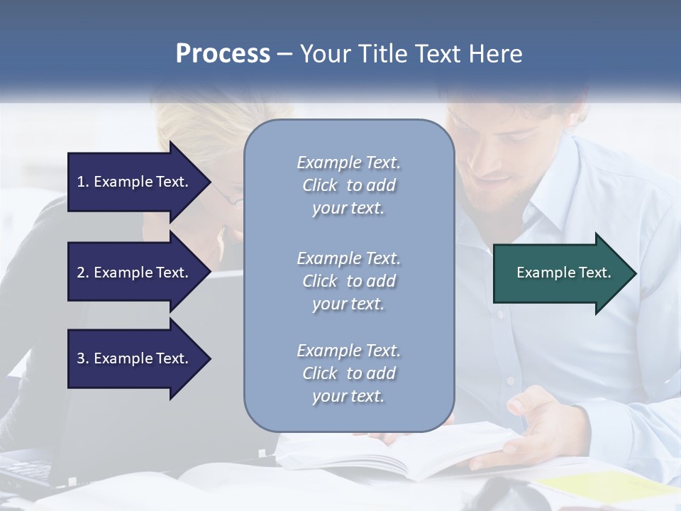 A Man And Woman Looking At A Laptop Screen PowerPoint Template