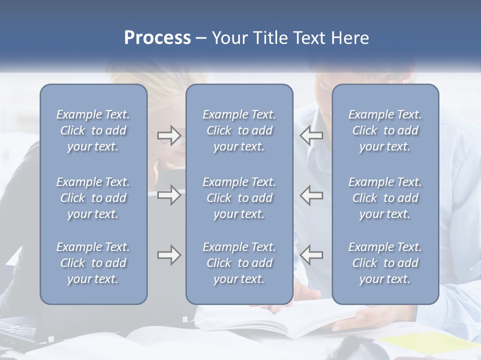 A Man And Woman Looking At A Laptop Screen PowerPoint Template