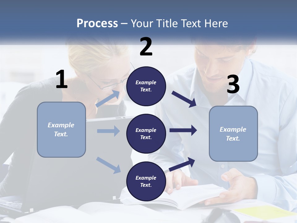 A Man And Woman Looking At A Laptop Screen PowerPoint Template
