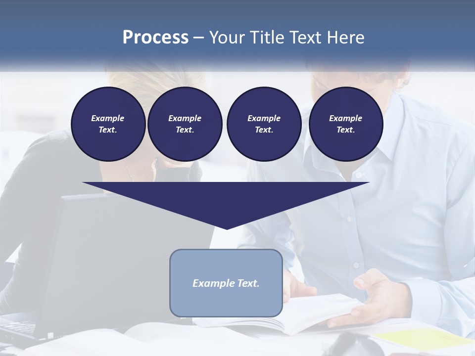 A Man And Woman Looking At A Laptop Screen PowerPoint Template