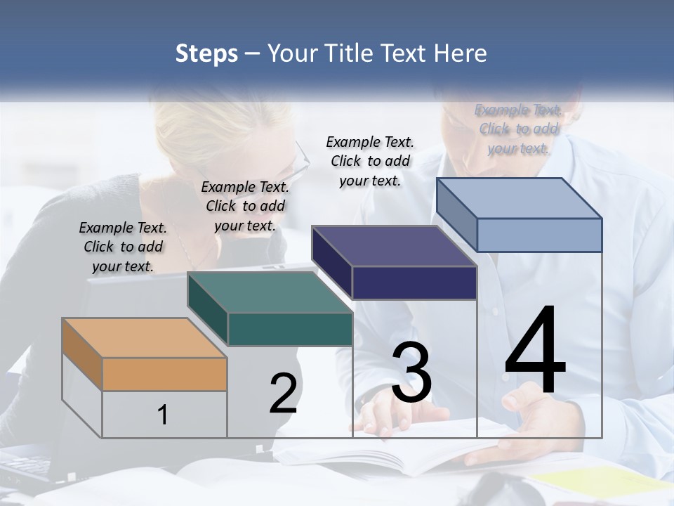 A Man And Woman Looking At A Laptop Screen PowerPoint Template