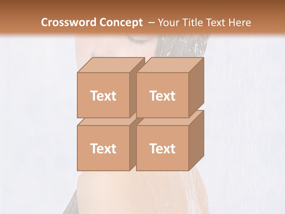 Shampoo Closed Girl PowerPoint Template