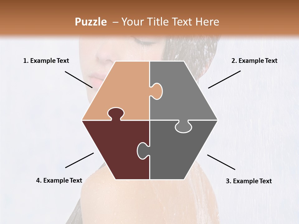 Shampoo Closed Girl PowerPoint Template