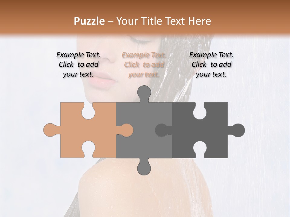 Shampoo Closed Girl PowerPoint Template