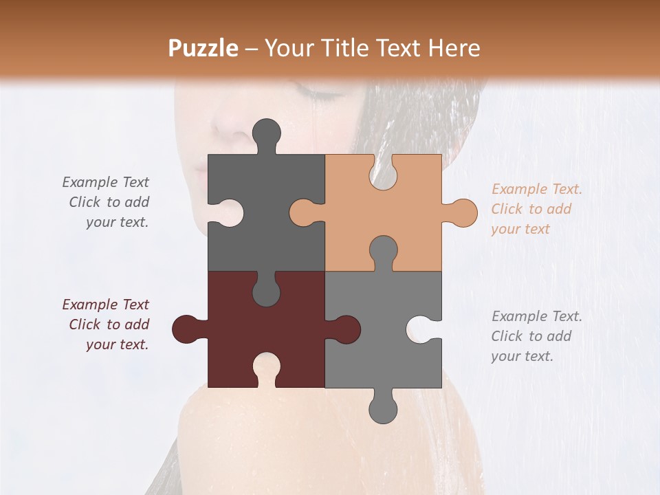 Shampoo Closed Girl PowerPoint Template