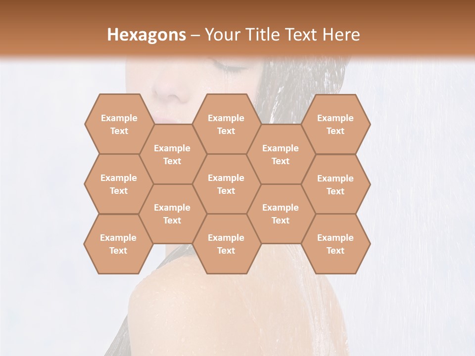 Shampoo Closed Girl PowerPoint Template