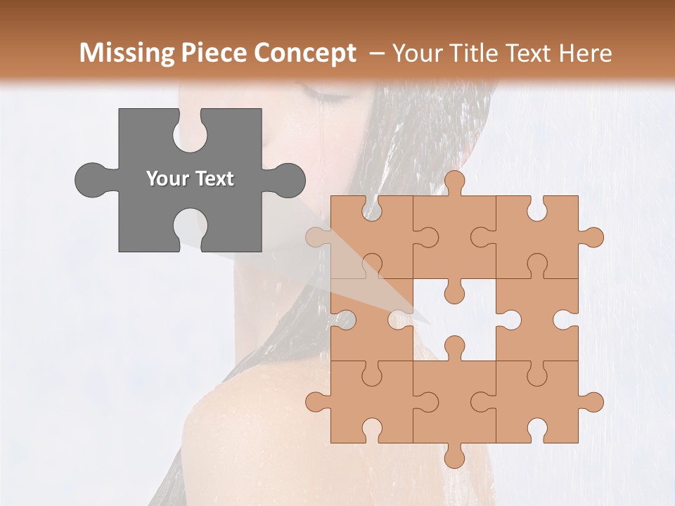 Shampoo Closed Girl PowerPoint Template