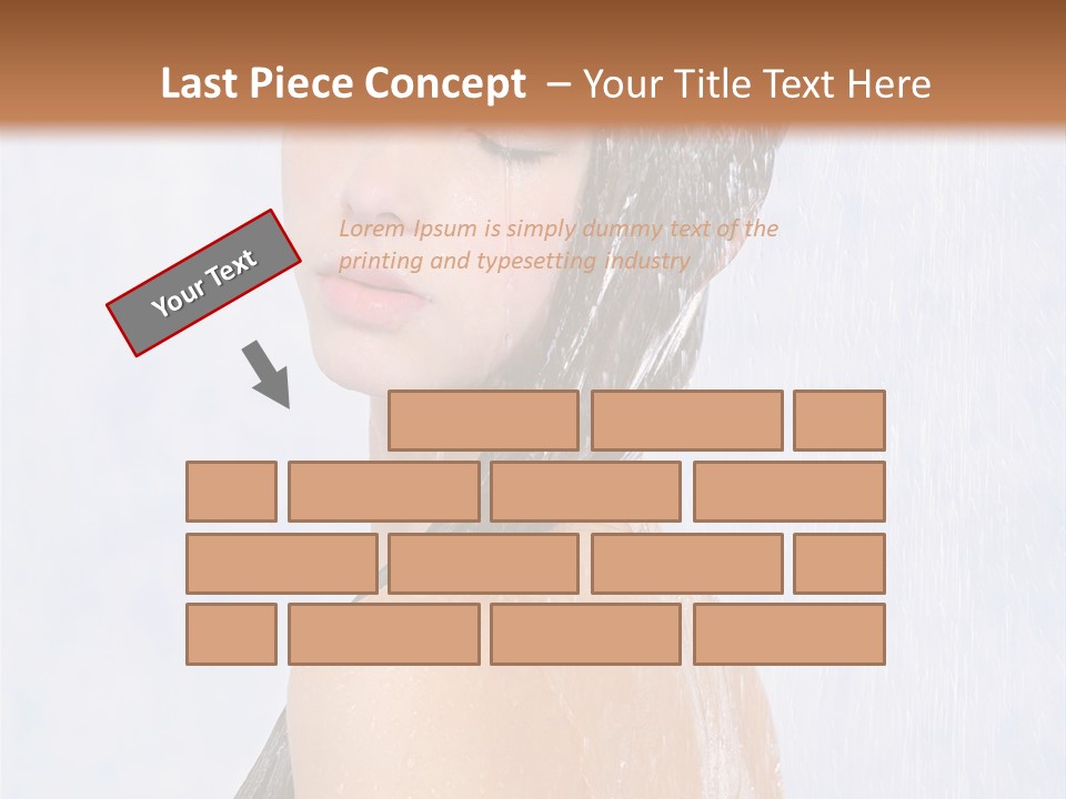 Shampoo Closed Girl PowerPoint Template