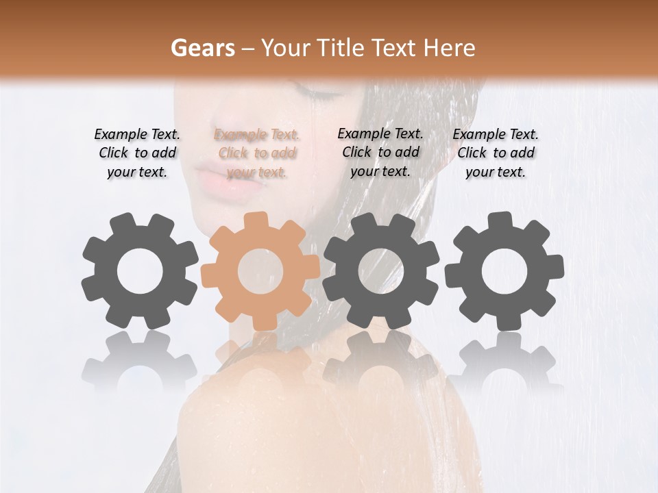 Shampoo Closed Girl PowerPoint Template