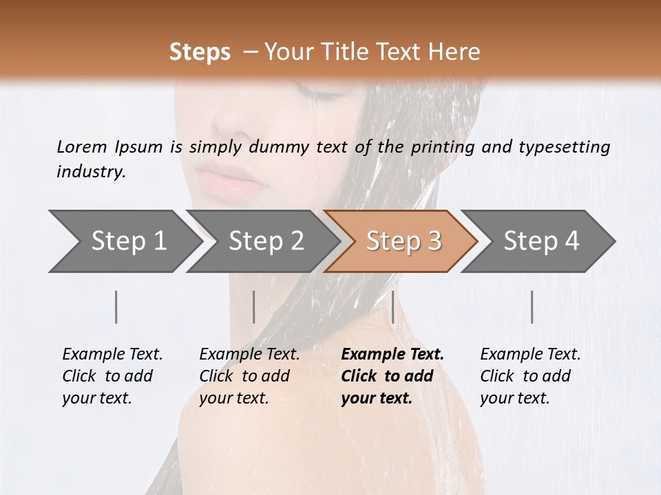 Shampoo Closed Girl PowerPoint Template