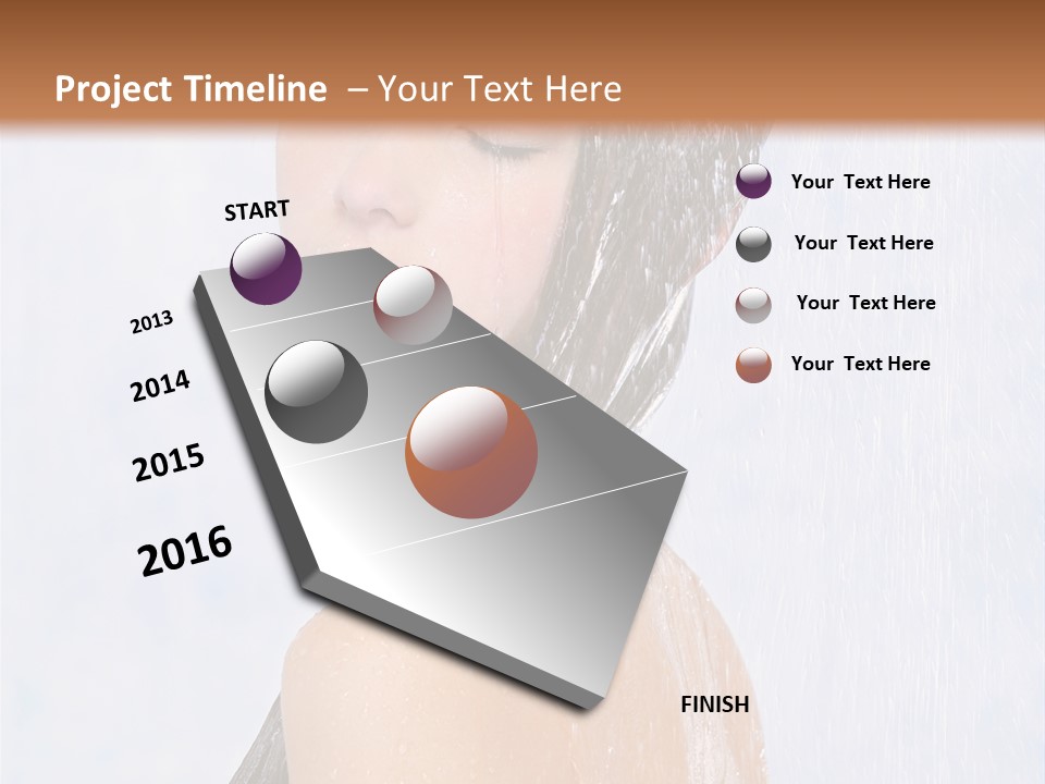 Shampoo Closed Girl PowerPoint Template
