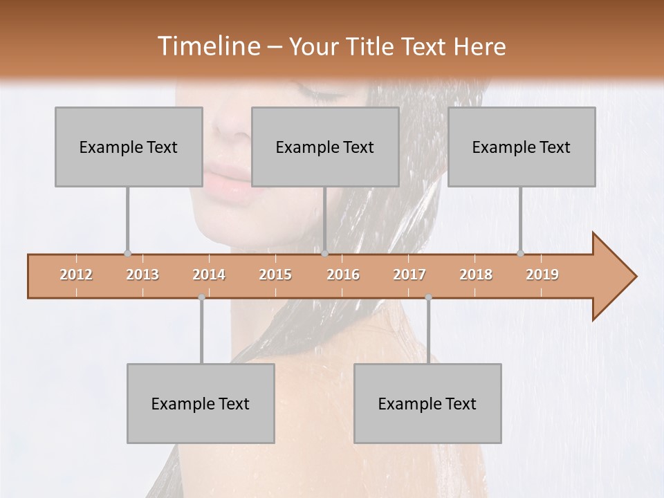 Shampoo Closed Girl PowerPoint Template