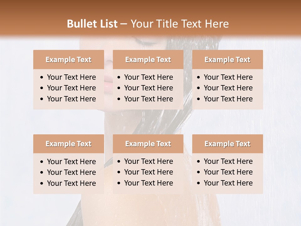 Shampoo Closed Girl PowerPoint Template