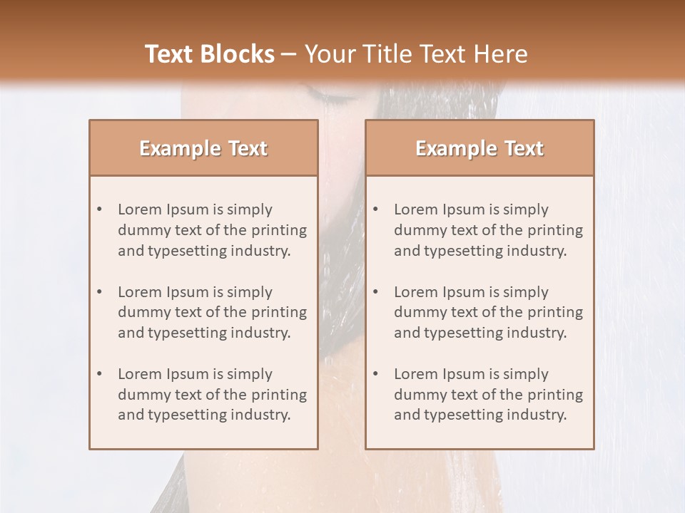 Shampoo Closed Girl PowerPoint Template