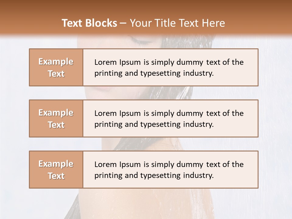 Shampoo Closed Girl PowerPoint Template