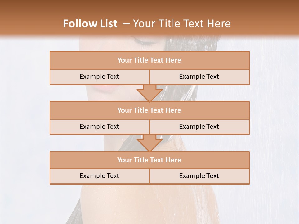 Shampoo Closed Girl PowerPoint Template