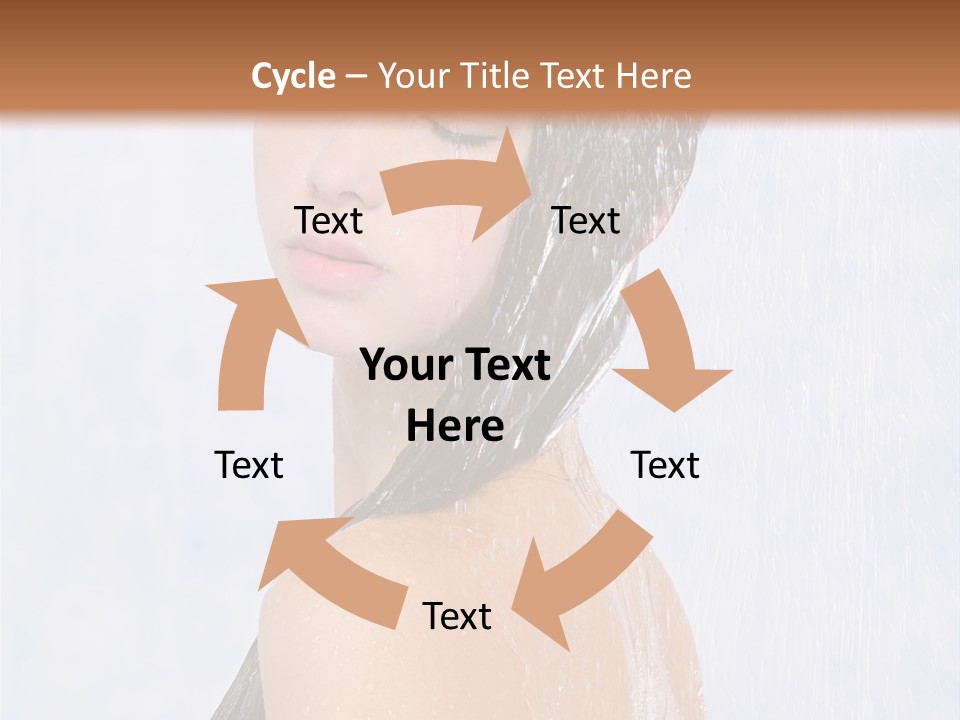 Shampoo Closed Girl PowerPoint Template