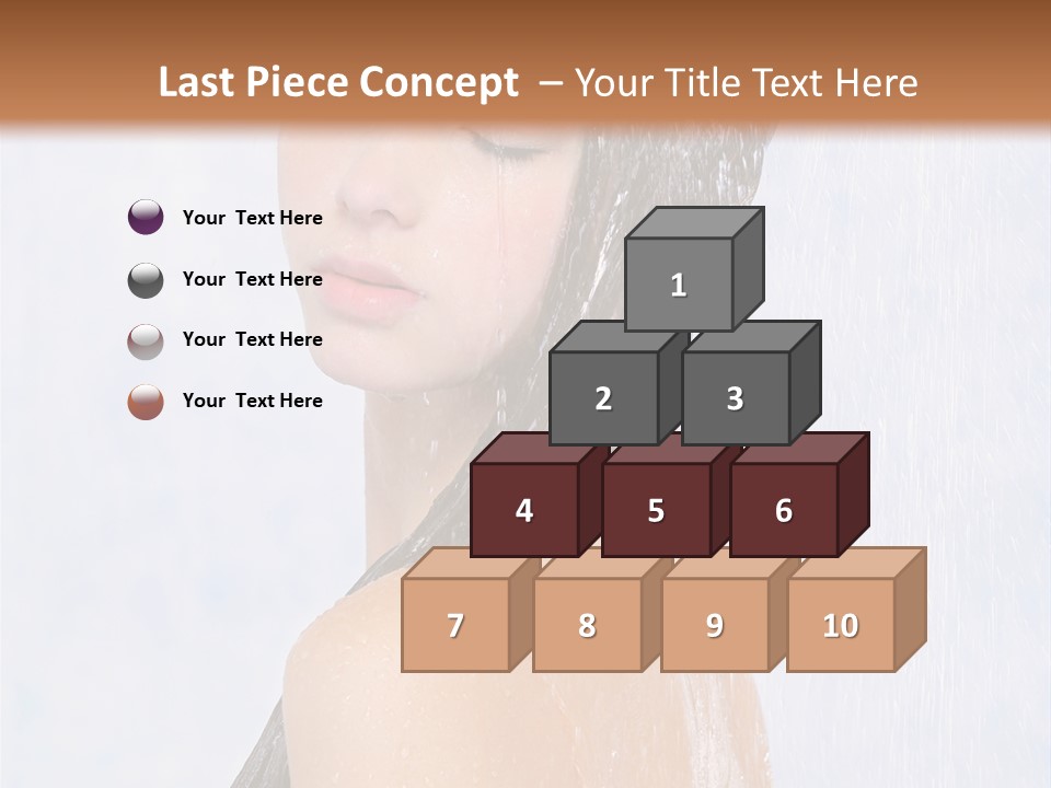 Shampoo Closed Girl PowerPoint Template