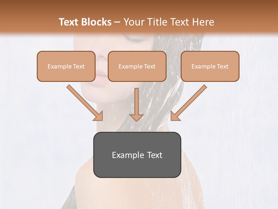 Shampoo Closed Girl PowerPoint Template