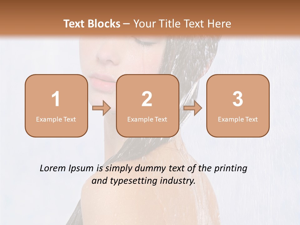 Shampoo Closed Girl PowerPoint Template