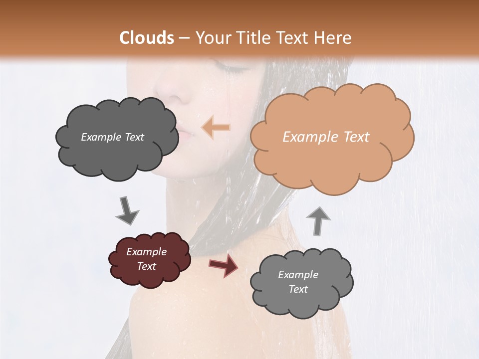 Shampoo Closed Girl PowerPoint Template