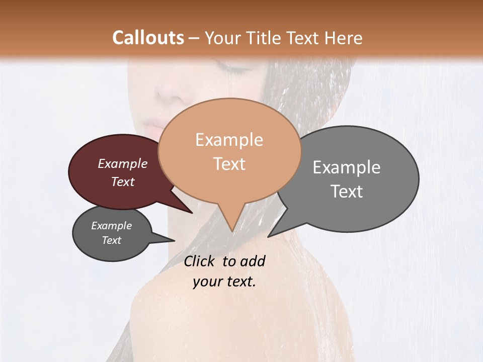 Shampoo Closed Girl PowerPoint Template