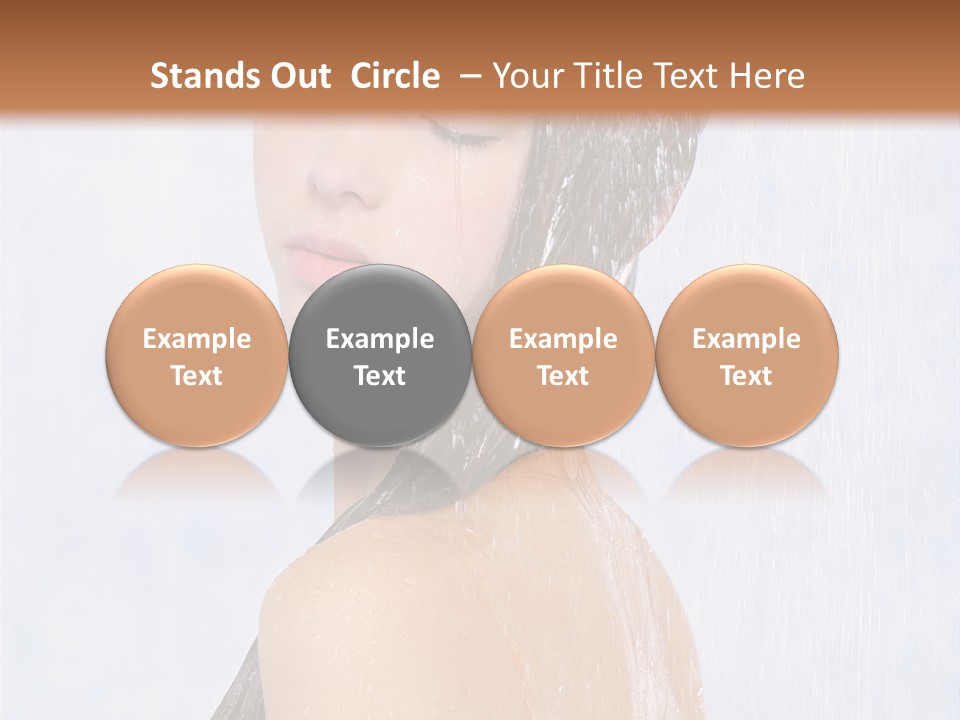 Shampoo Closed Girl PowerPoint Template